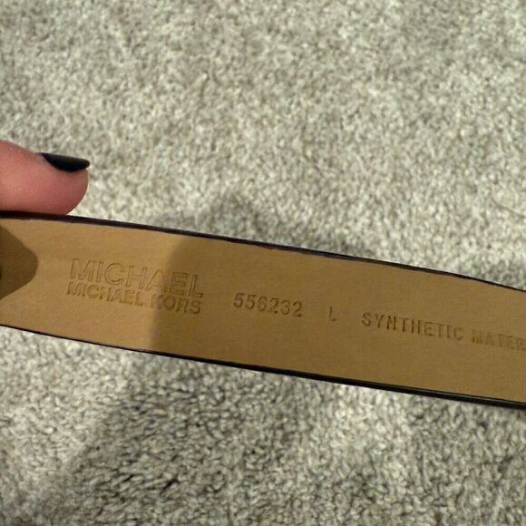 Michael Kors Women's Signature Monogram MK Logo Round - Size L Large - Picture 4 of 5